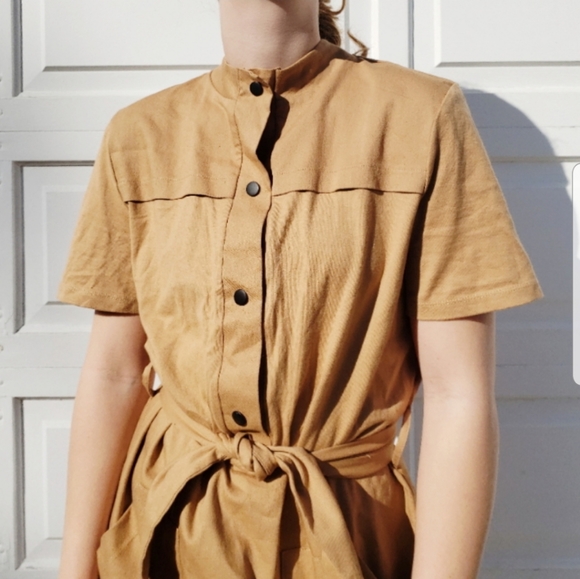 NWOT Zara Tan Dress - Picture 1 of 3